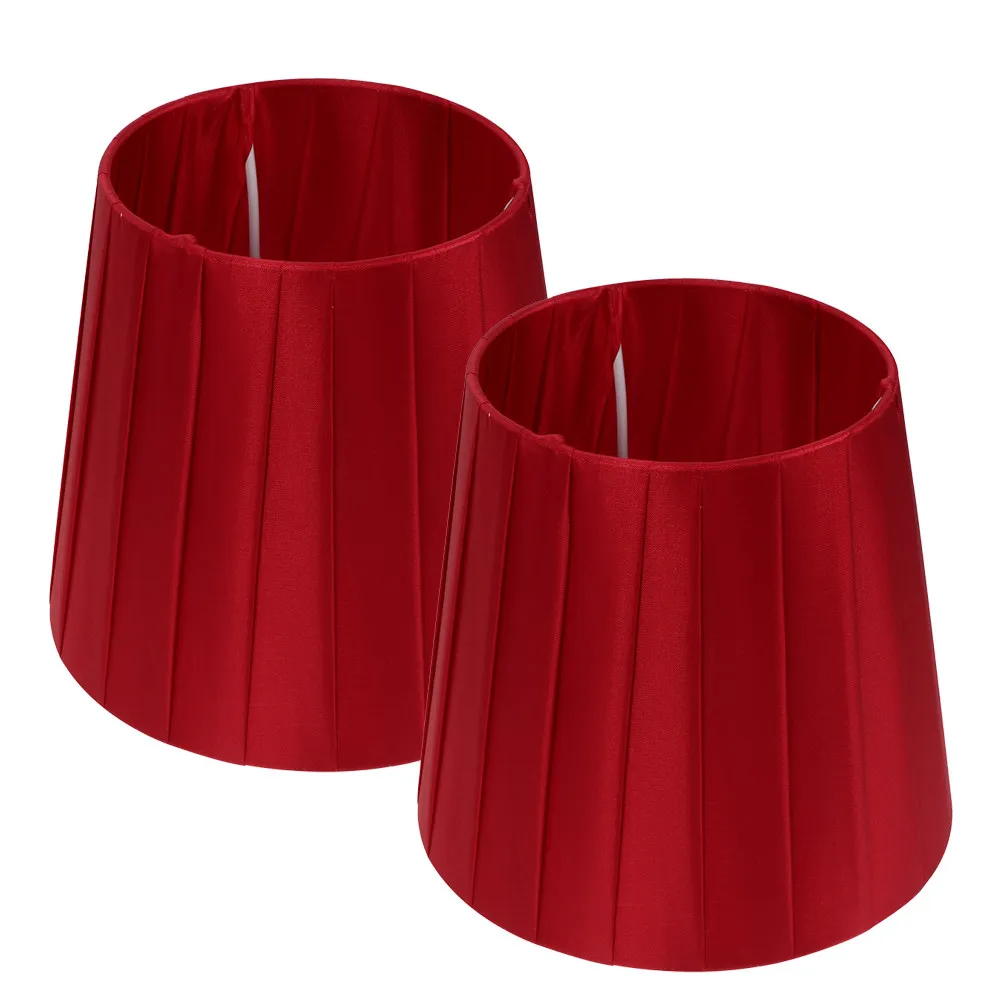 2 Pack Fabric Lamp Shades Iron Frame Easy Install Rustic Modern Decor for Living Room Bedroom Office Hotel