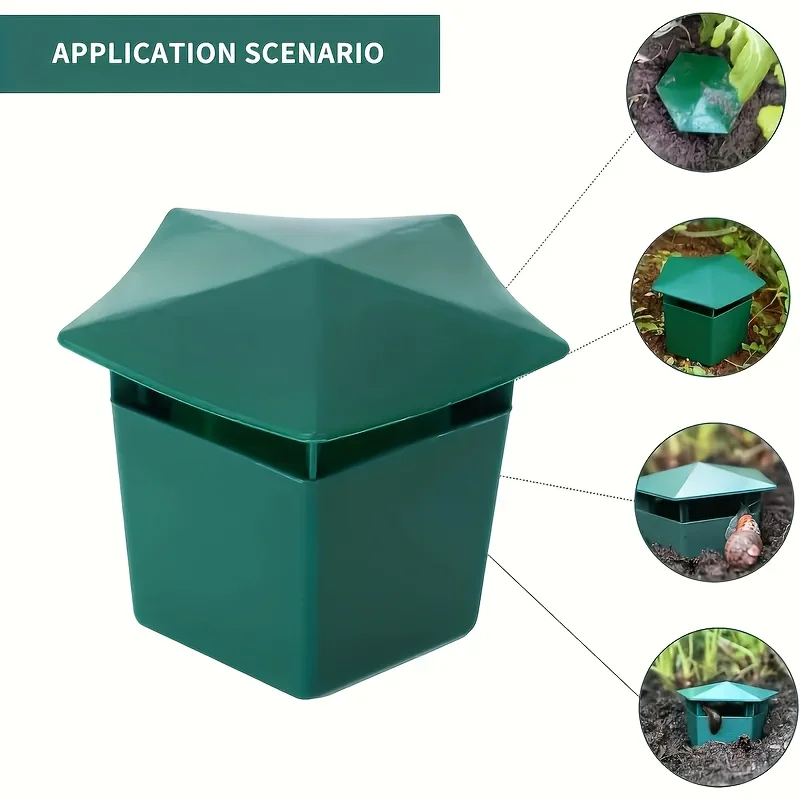 Durable Snail Slug Catcher Box Thickened Anti-Corrosion Plastic Trap No Electricity for Garden Vegetables Flowers