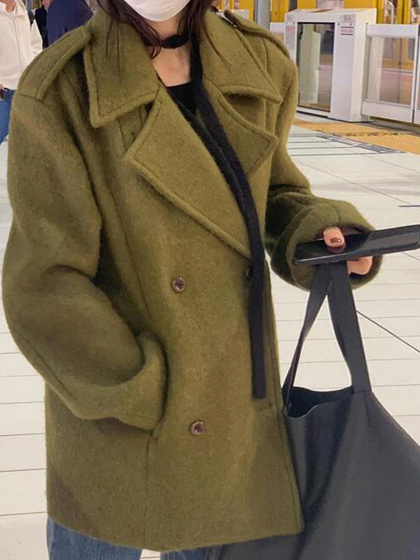 

Шикарное двустороннее пальто в стиле ретро с воротником-стойкой и воротником-стойкой Briti Sle, высококачественное пальто из искусственного меха с поясом, женская мода