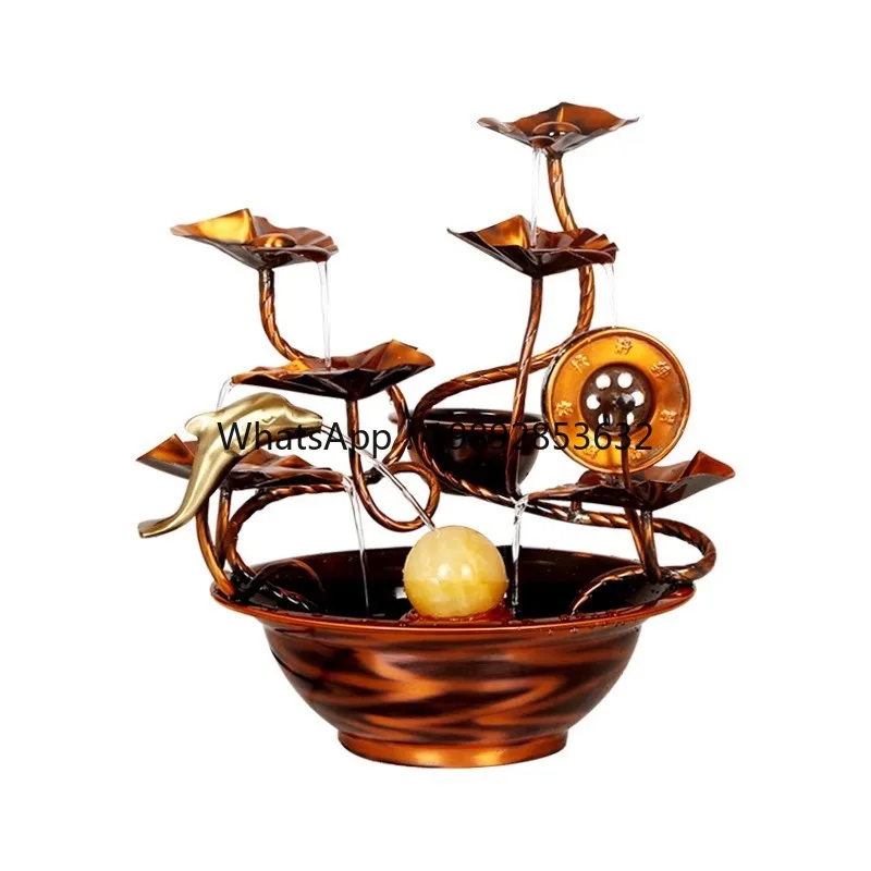 LYY النحاس النقي الثروة جذب تدفق المياه زخرفة عجلة المياه تعميم المياه غرفة المعيشة افتتاح المنزل هووسورمينغ هدية #5