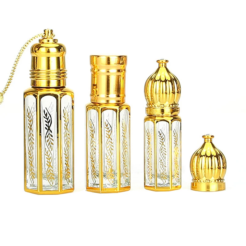 Luxury Essential Oil Roller Glass Bottle Refillable Perfume Bottle Glass Roll-On Essential Oil Bottle Cosmetics Container