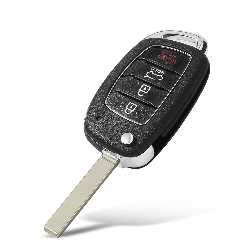 KEYYOU Flip Remote Car Key Shell 2/3/4 pulsanti per Hyundai Solaris Creta Ix25 Kona Tucson Sonata I40 Elantra Ix35 I20 Ix45 2019