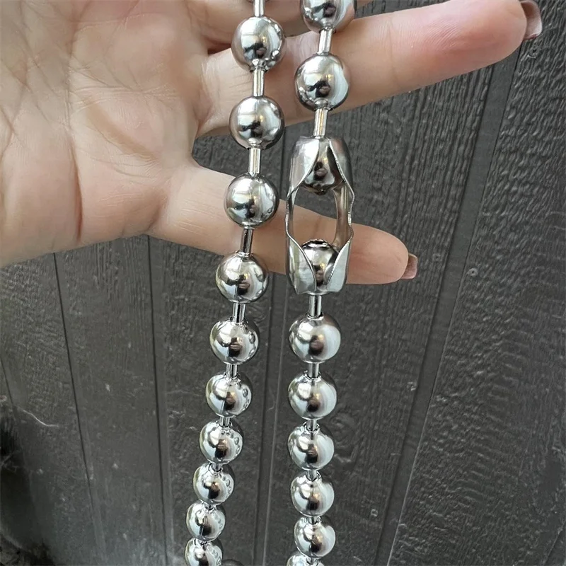 Stainless Steel 12mm XXL Big Ball Chain Necklace Available in 14, 16, 18, 20 or 22” Cool Aesthetic Edge Large Ball Chain Choker