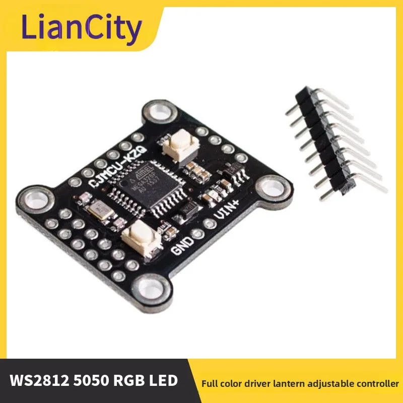 

Wireless Remote WS2812 Controller, 5050 RGB LED Full Color Driven Adjustable Brightness/Color Ambient Light Accessory