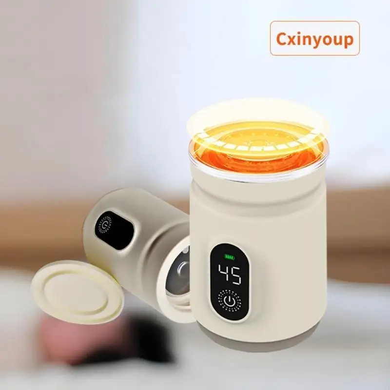 Flessenwarmer / Adapter met 4 versnellingen Temperatuur verstelbare babymelkverwarmer Lekvrije veiligheidsmelkverwarmer met fles