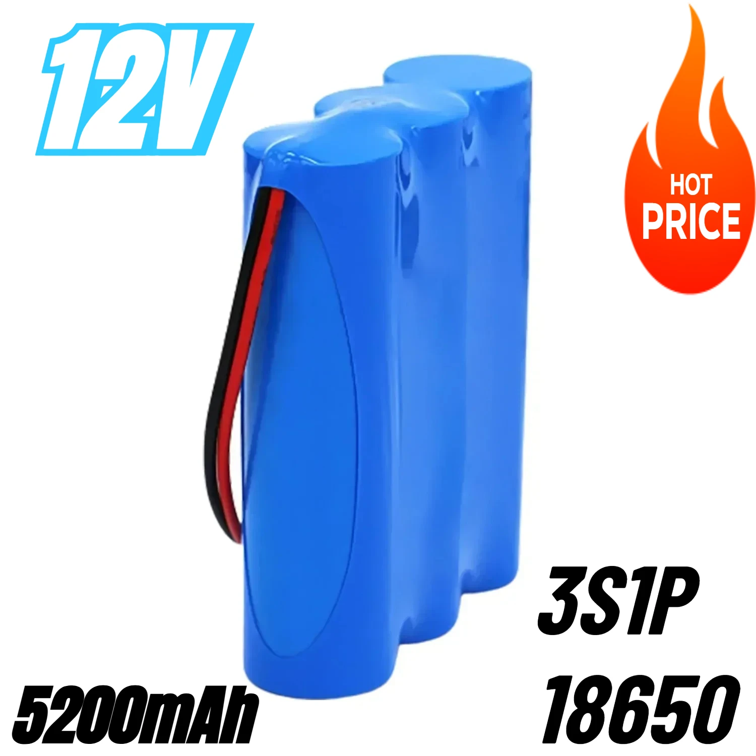 3S1P 18650 بطارية ليثيوم أيون حزم 12 فولت 11.1 فولت بطاريّة ليثيوم قابلة لإعادة الشحن لكاميرا CCTV احتياطية إمدادات الطاقة شكا مكنسة مصباح ليد