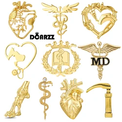 DCARZZ Mixed Medical Brooches Pins Wholesale Doctor Nurse Backpack Collar Lapel Badge Accessories Medicine Jewelry Gifts