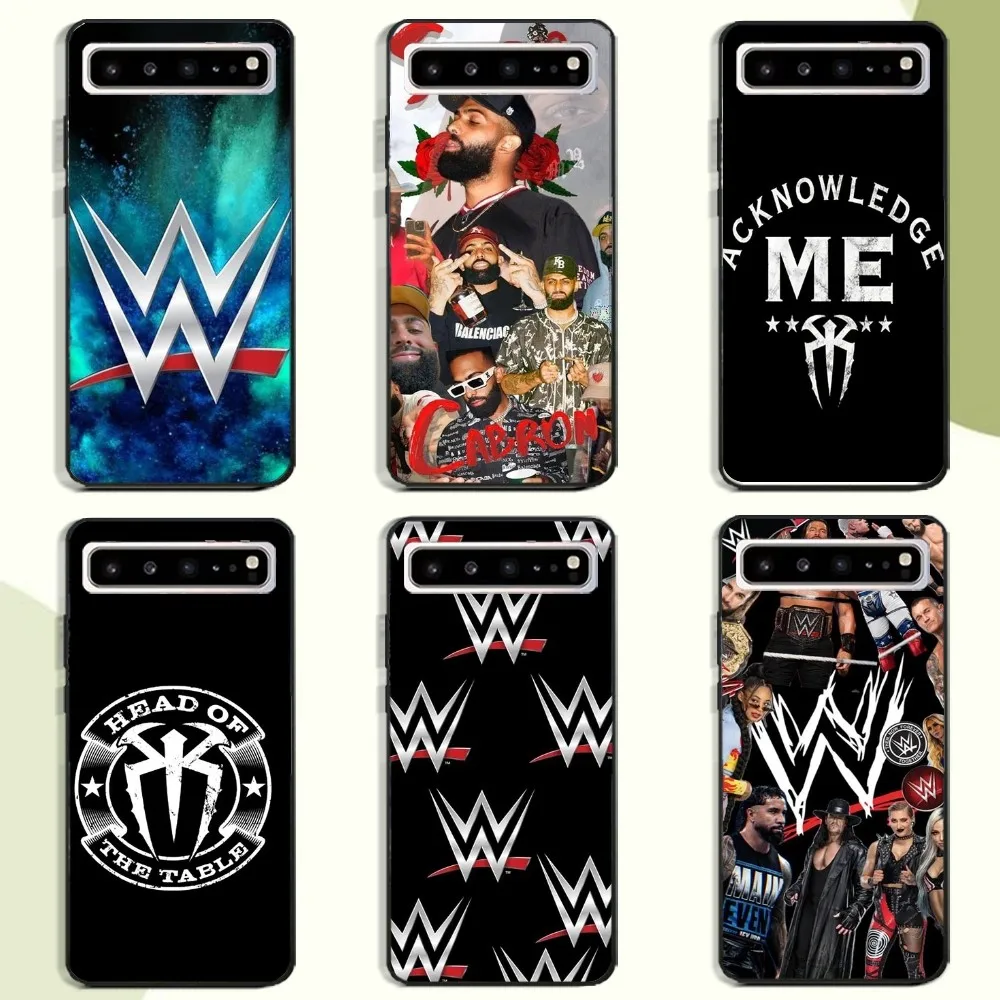 WWE The S-Shield Phone Case For Samsung Galaxy A52 A12 A51 S21 Edge S22ULTRA S23 S20LITE Plus Ultra Black Cover