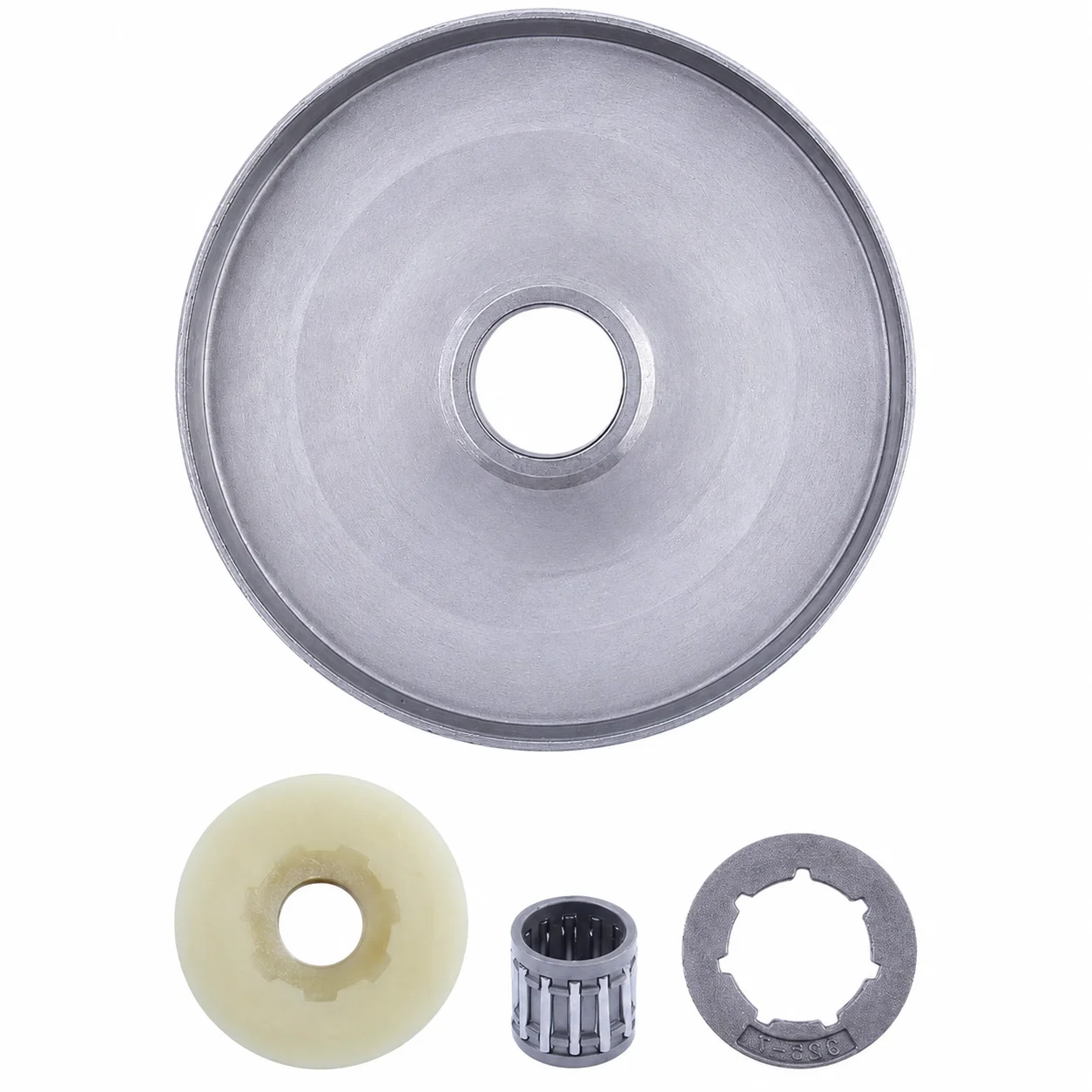 For Chinese Chainsaw 4500 5200 5800 45cc 52cc 58cc Clutch Drum Sprocket Rim Kit w/ Needle Bearing Worm Gear Replacement Parts