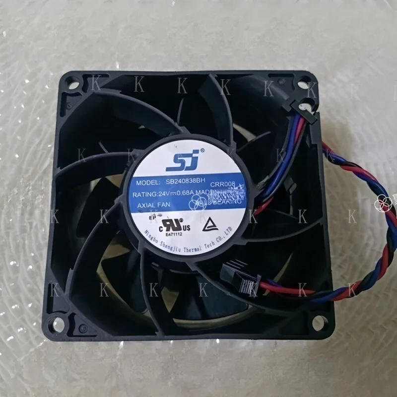 

C FOR 1 PCS SJ Fan SB240838BH DC24V 0.68A 8038 8CM 3 Wire cooling fan # A6–27