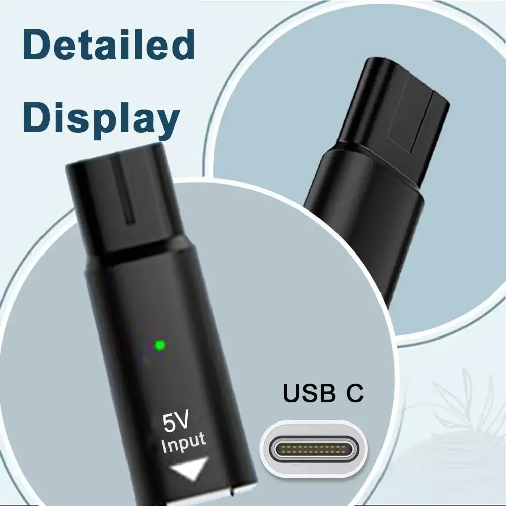 5V Type-C Scheerapparaat Adapter Opladen Converter voor Philips One Blade QP2724 QP2834 QP4530 QP1924 met Oplaadindicator Depilacion