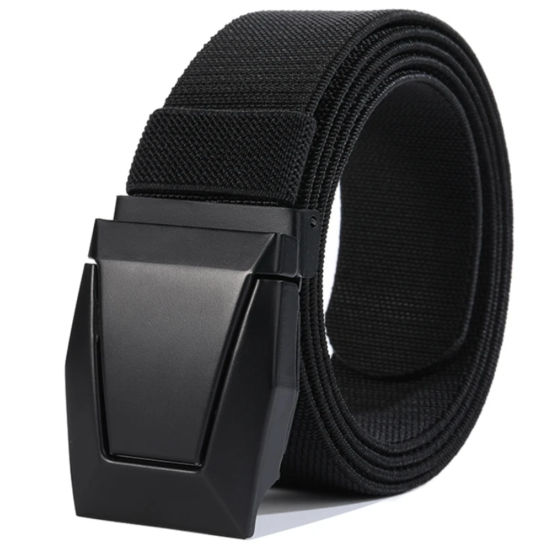 New Alloy buckle Fashion Men Belt  Adjustable Belts For Men Elastic Belts High Quality Wear-resistant Training Belt