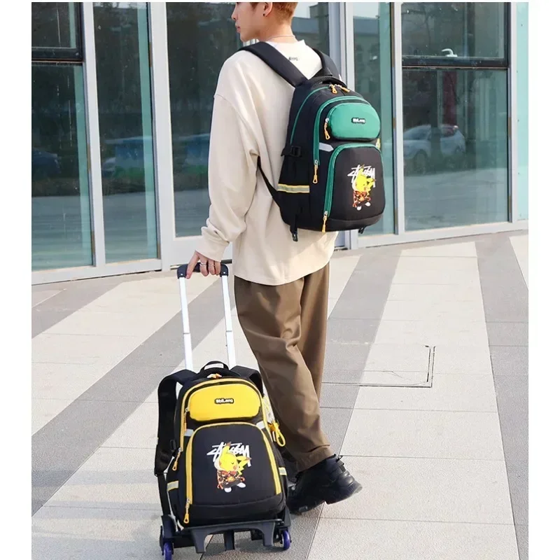 MINISO School Backpacks Insulated Trolley Bag for Students Anime Products Pikachu Children\'s Boy Schoolbag Loungefly Backpack