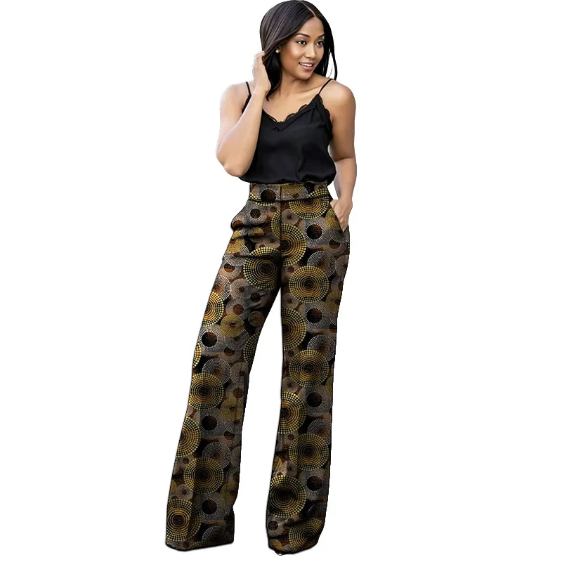 Women's Loose Trousers Wide Leg Pants Tailor Design African Couture Female Bottoms Ankara Outfit Party Wear