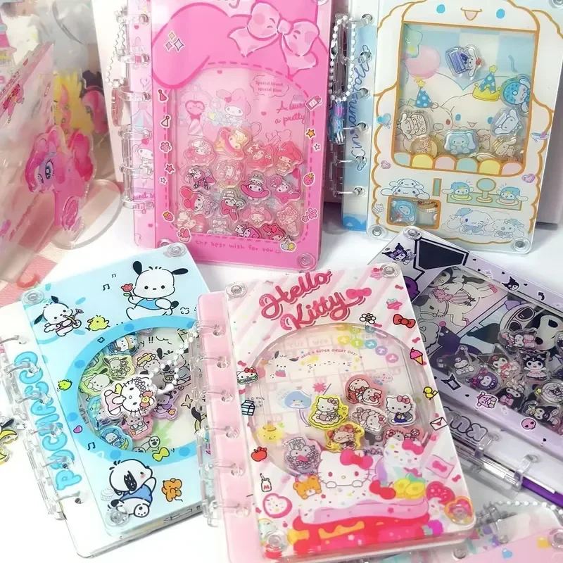 

Kuromi A7 Shake акриловый блокнот с отрывными листами, съемный блокнот с героями мультфильмов «сделай сам», подарок-сюрприз, студенческие канцелярские товары, оптовая продажа