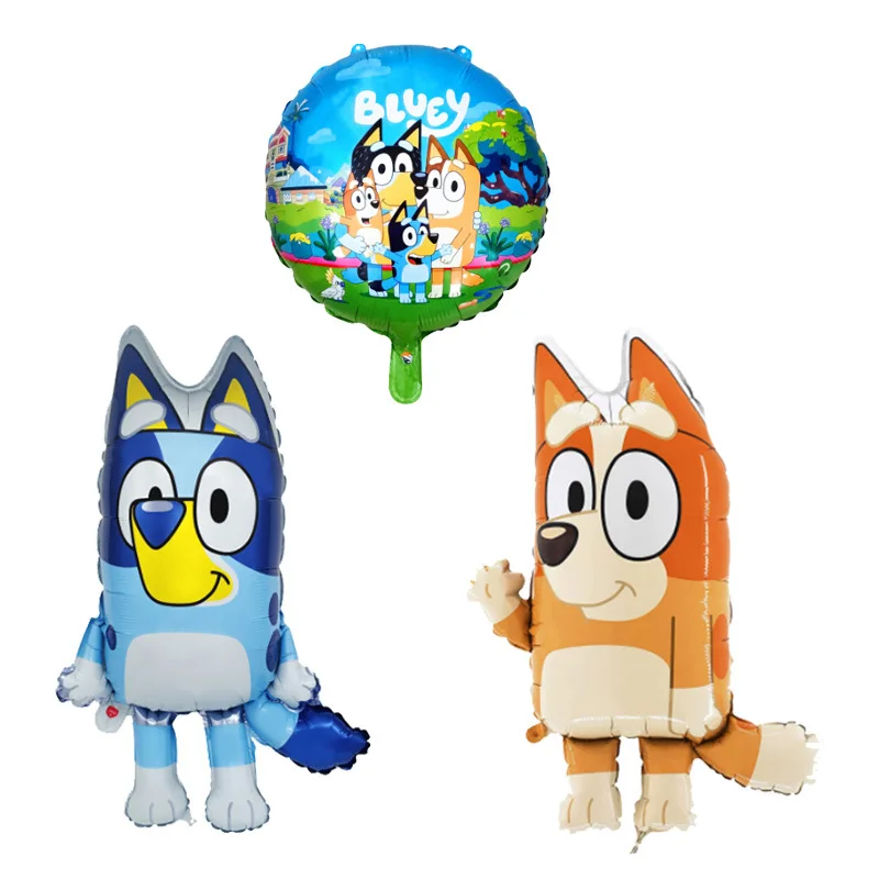 disney Blueye Disposable Tableware Birthday Party Supplies Dog Blowout Balloon Backdrop Decoration Cake Topper Banner Plate