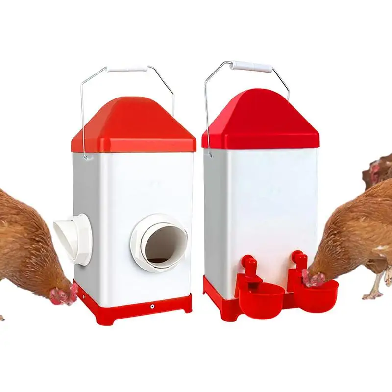 

Automatic Chicken Feeder And Waterer Bowl Set Poultry Farm Feeder And Drinking Water For Hens Duck Drinkers Cups Water System