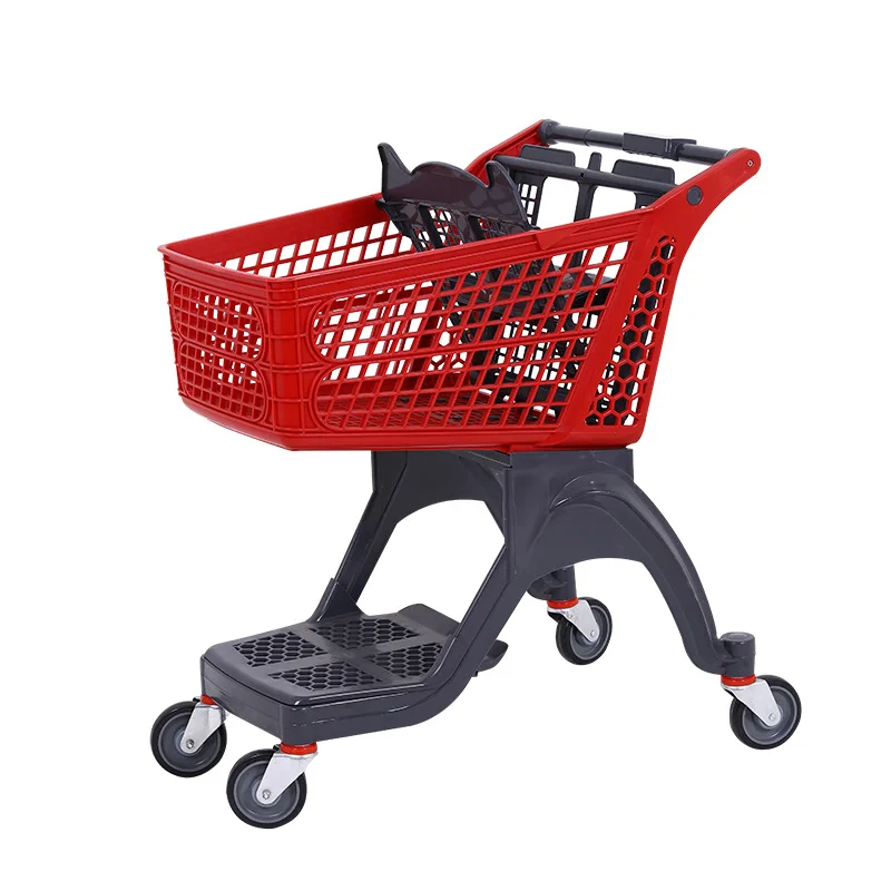 New Design Plastic Trolley Truck Supermarket Equipment Goods Carry