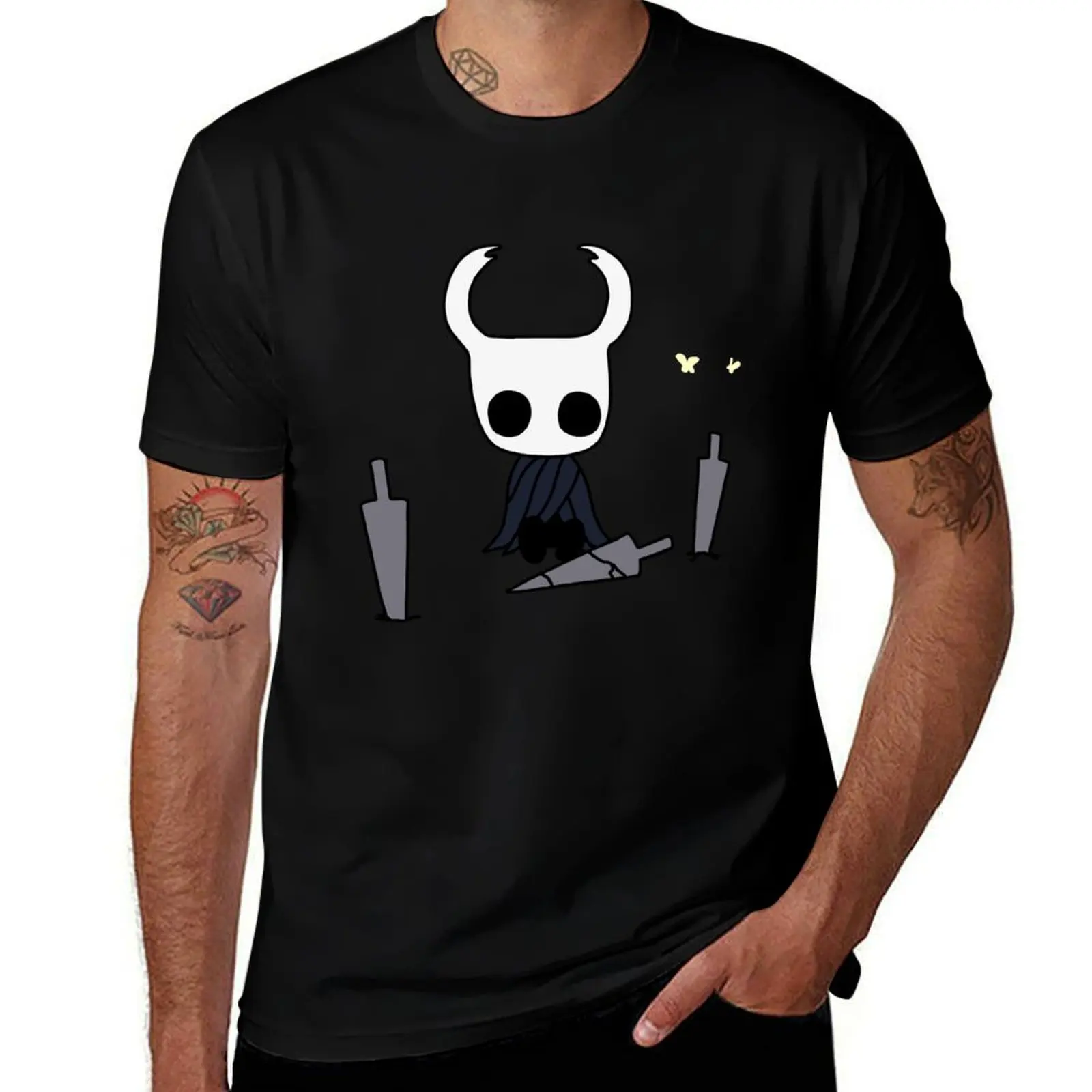 Hollow Knight resting T-Shirt man t shirt cotton high quality T-Shirt