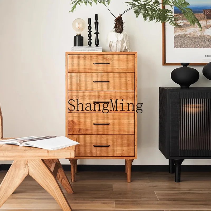 

CL style retro chest of drawers old elm living room decorated against the wall wabi sandy wind home bedroom storage locker