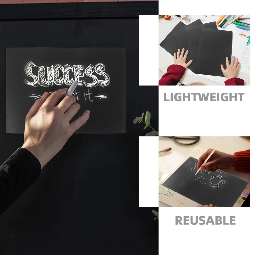 6Pcs Magnetic Dry Erase Chalkboard Sheets Reusable Small Whiteboards for Fridge Refrigerator Household Organization Board