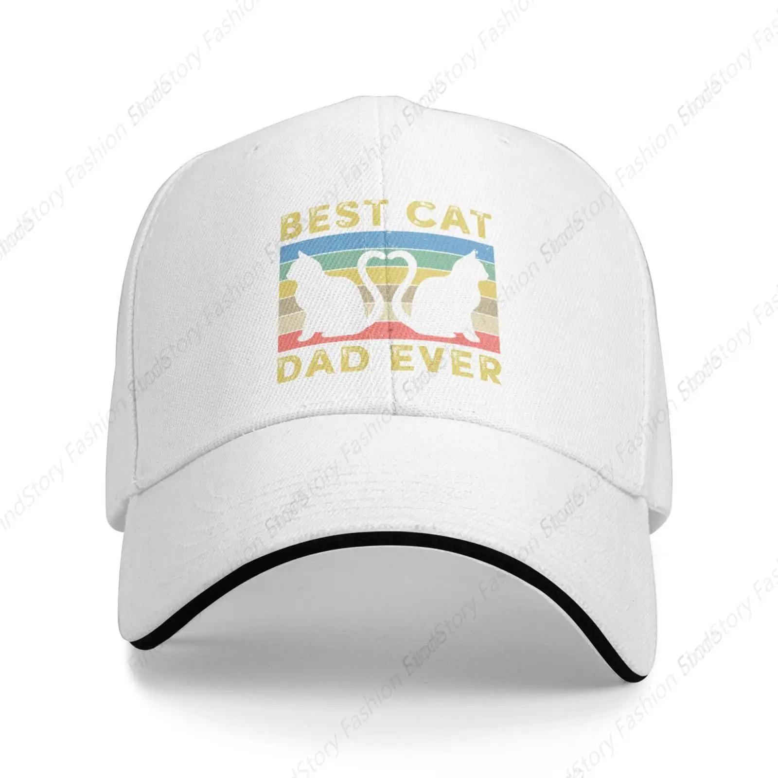 Grappige Beste Kat Vader Ooit Baseballcap Trucker Sandwich Rand Hoed Verstelbare Unisex Sport Vissen Golf Vader Hoeden Buiten