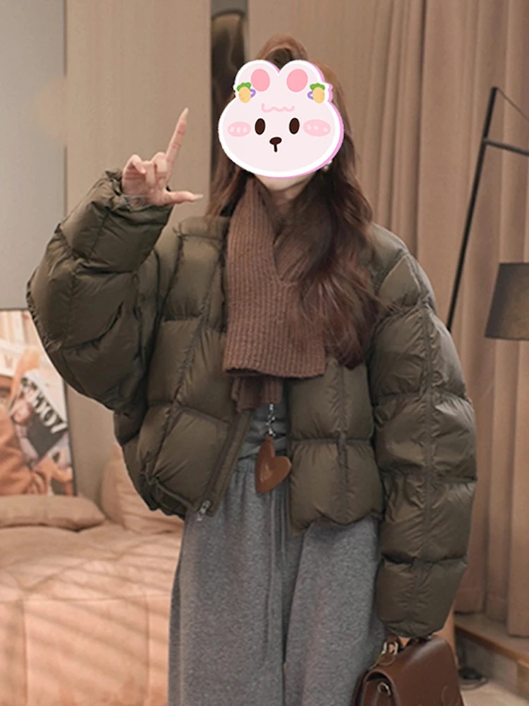 เสื้อผ้าฝ้ายทรงกลมทันสมัยสำหรับผู้หญิง ฤดูหนาว รุ่นใหม่ สไตล์หลวม สบาย ใส่แล้วดูผอม  ใช้งานได้หลากหลาย