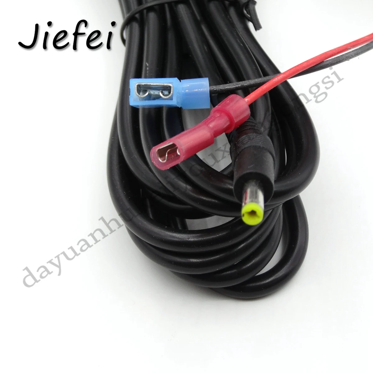 New 20awg 4017 4mm x 1.7mm to 2X 6.5mm crimping terminal DC Power connector Jack Adapter Male cable Plug 3M 300cm 4.0 * 1.7mm