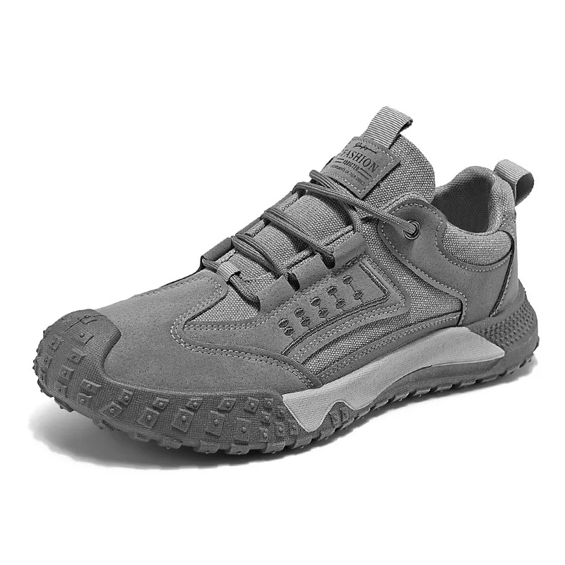 

2026 New Fashion Men‘s Shoes High Quality Work Boots Breathable Anti-Slip Hiking Shoes Construction Trending Lace-up Sneakers