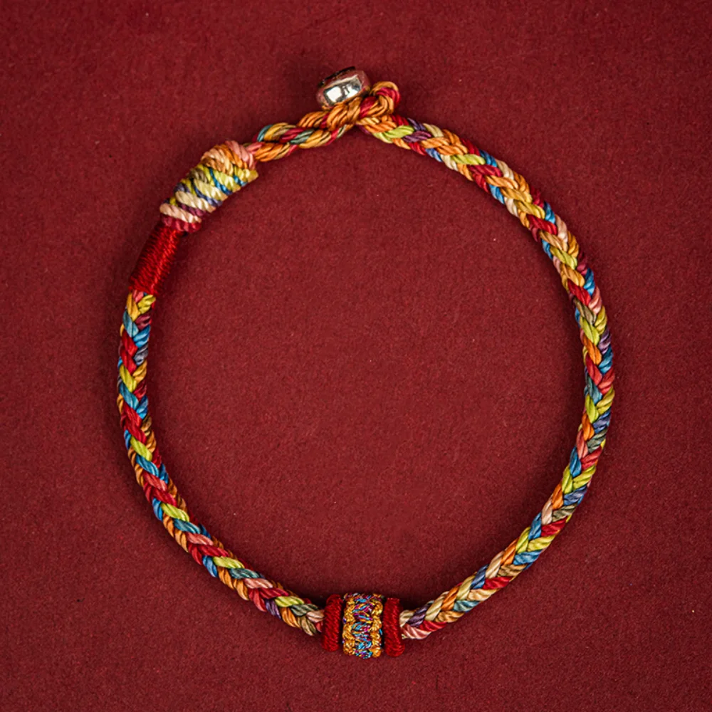 Colorfast Dragon Boat Festival Bracelet Hand Knitting Chinese Style Colorful Rope Bracelet Chic Handmade Five-color Hand Rope