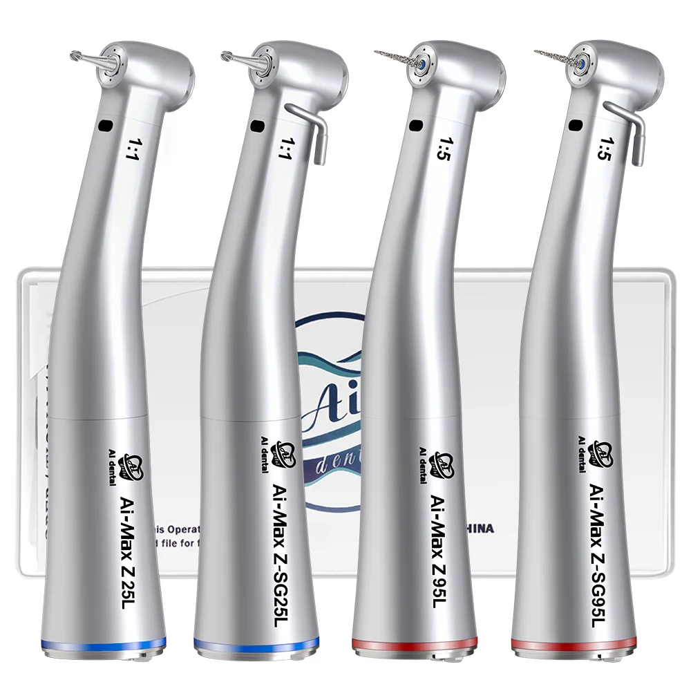 

Z-SG Series 1:1 / 1:5 Contra Angle Implant Optical Electric Handpiece Dental Internal / External Water Spray Surgical Kit