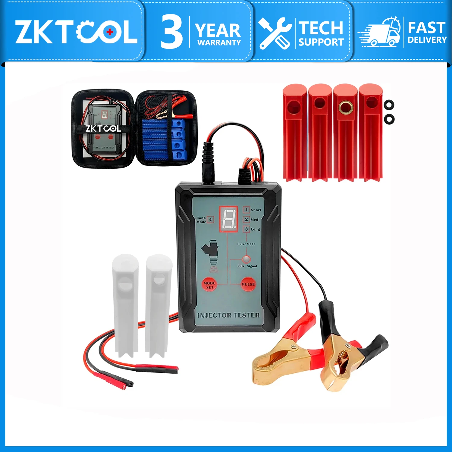 Upgraded Fuel Injector Tester & DIY Cleaning Tool - Test Two Injectors Simultaneously 8 Pulse Power Drive Modefuel injector test