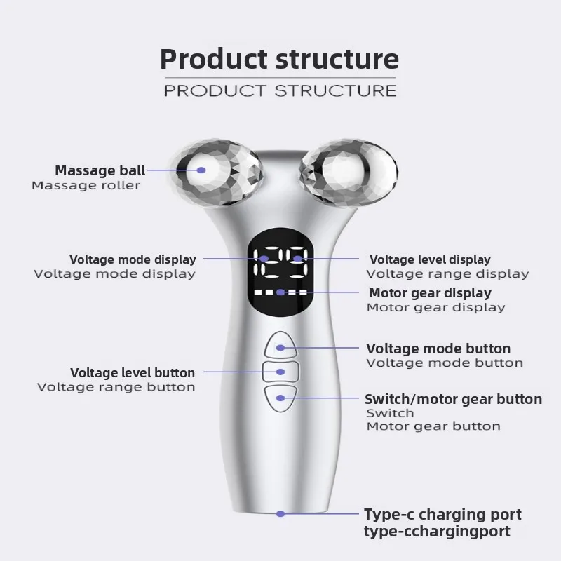 أداة تجميل أسطوانية مقدمة نبض 4D، مقدمة اهتزاز متعددة الوظائف أداة EMS أداة أسطوانة النبض
