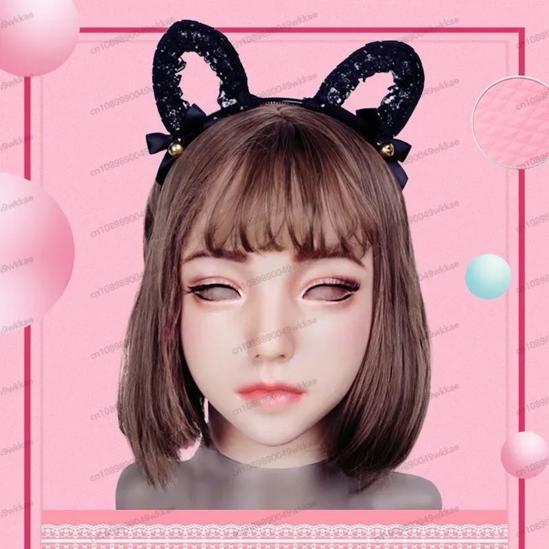 Adult Full Face Silicone Mask Mannequin Male to Female All-Inclusive Headgear Cosplay Simulation for Entertainment