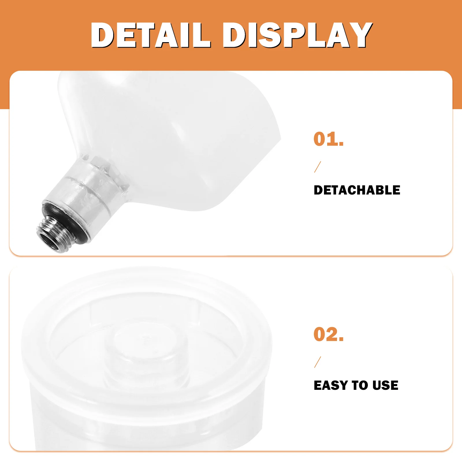 Airbrush Detachable Spray Paint Cup Clear Replacement Pigment Cup Large Capacity Plastic Container Airbrush Plastic Container