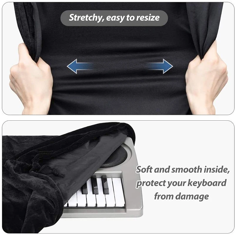 61/88 Key Digital Electronic Piano Cover Fabric Light Thin Keyboard Instrument Dust Cover Breathable Heat Radiation Dustproof