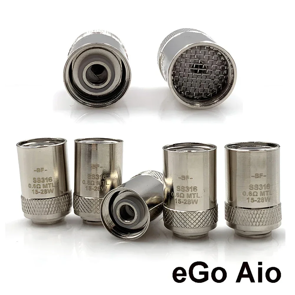 DIY CUBIS EGO AIO 코일 헤드, EGrip CUBIS EGO AIO Cuboid 미니 탱크용 코일, 0.5ohm, 0.6ohm, BF SS316