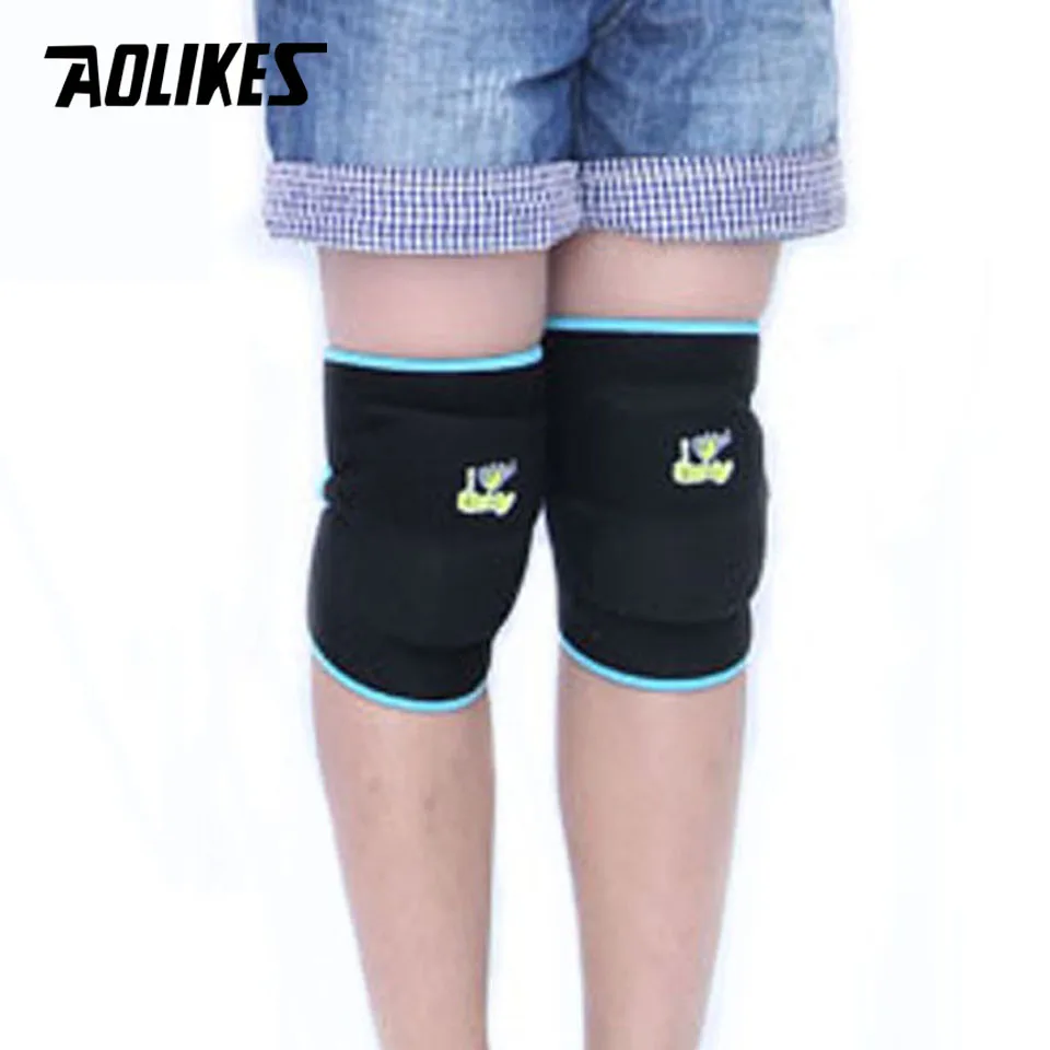 AOLIKES 1 Pair Kids Thicken Sponge Anti-crash Knee Pads For Dancing Roller Skating Cycling Children Kneepads Knees Protector