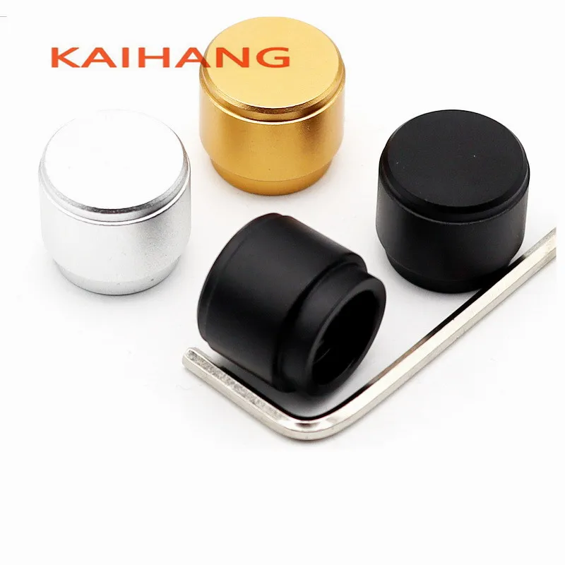 2PCS 15X13MM all-aluminum sandblasting knob Solid metal knob Potentiometer knob Medical panel adjustment knob cap Round hole 6.0