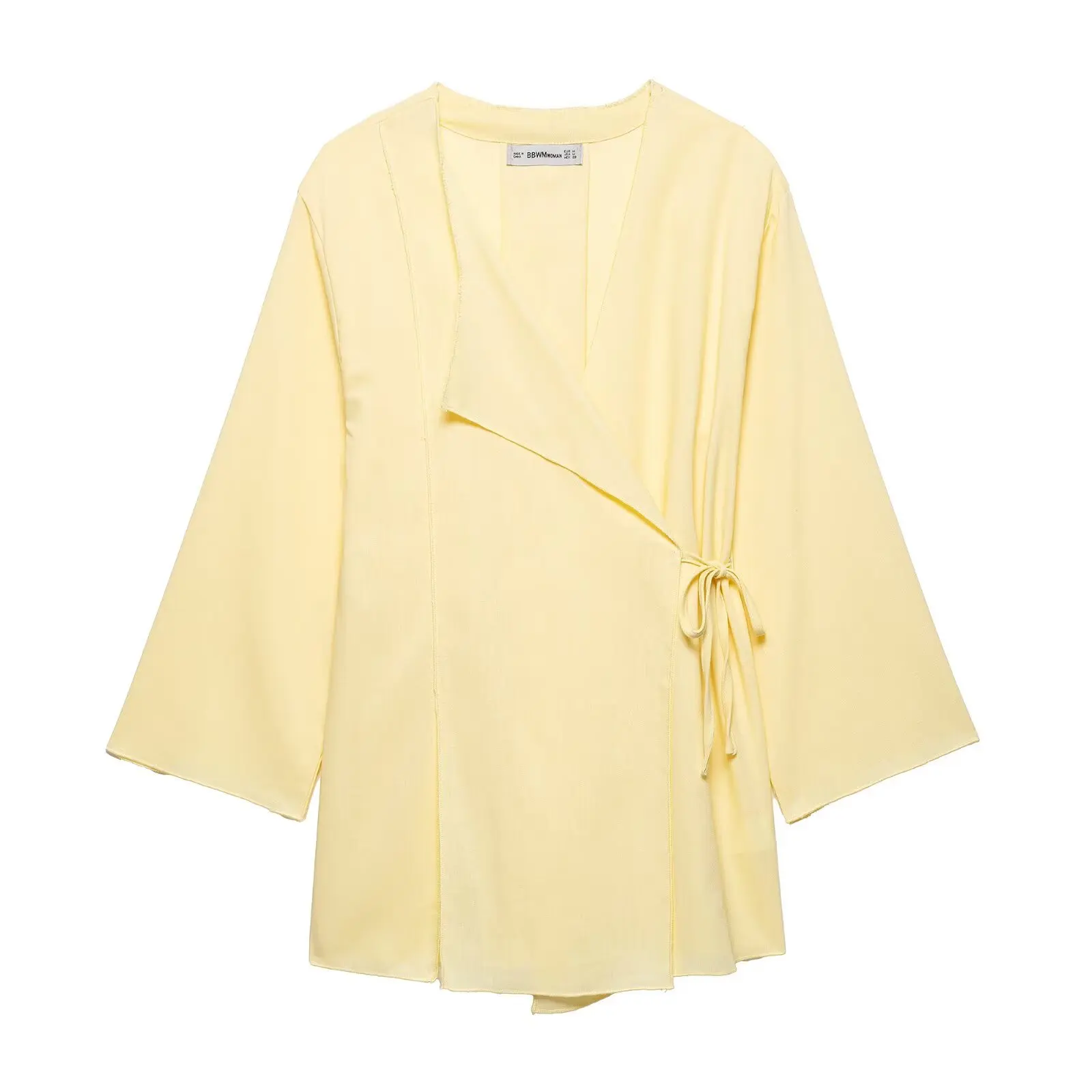 

2025 Woman Fashion Linen Kimono Cross Coat Fashionable Women's Linen Blouse Shirt Women Brand Clothing