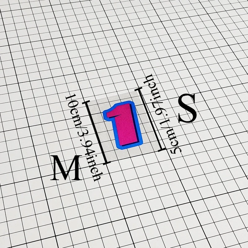 2PCS Pink‑Blue Outline Racing Number 1‑9 Vinyl Sticker, Waterproof Decal for Car Motorcycle Helmet Decor, Holiday Gift
