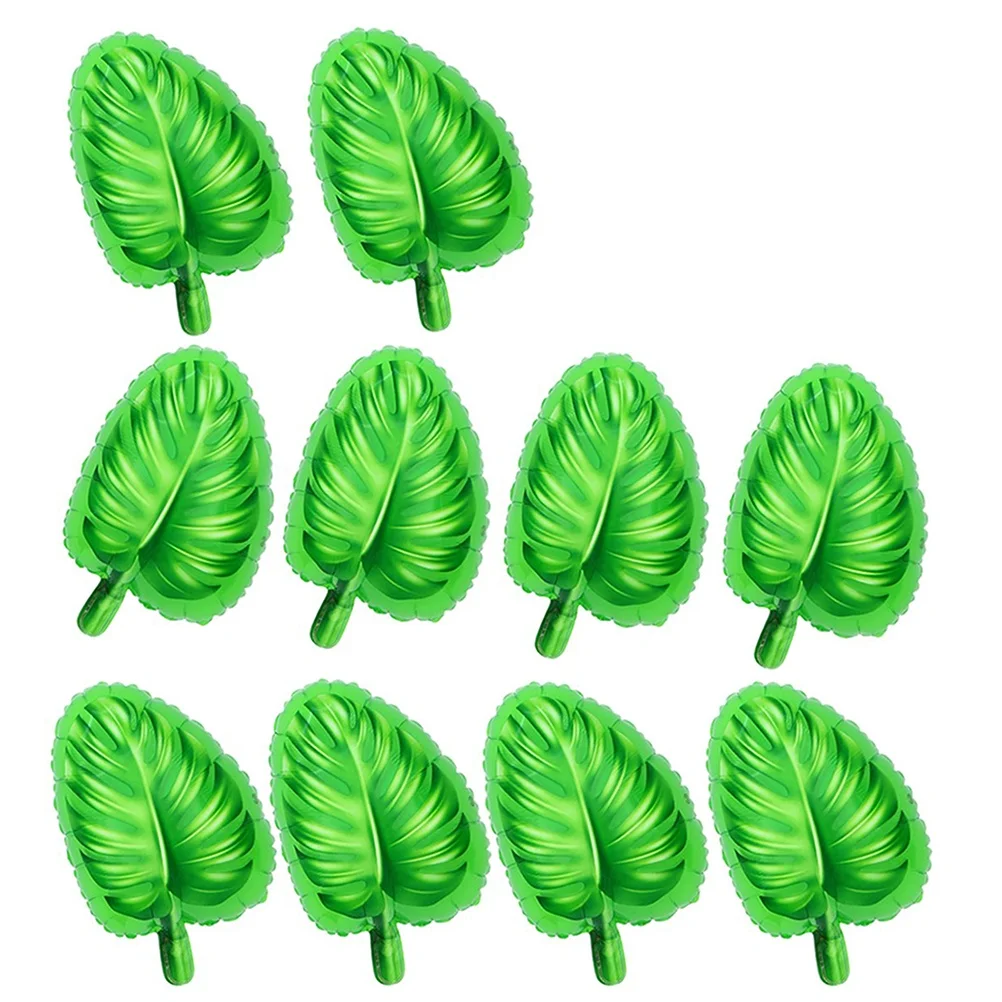 

10pcs Foil Decorative Balloons Reusable Birthday Proposal Party Decorations Turtle Leaf Pattern Small Fresh