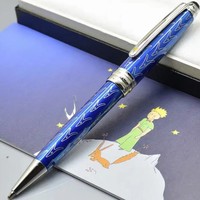 Limited Edition Little Prince Blue 163 Metal Resin MB Rollerball Ballpoint Pen Stationery Fountain Pens with Serial Number Gift