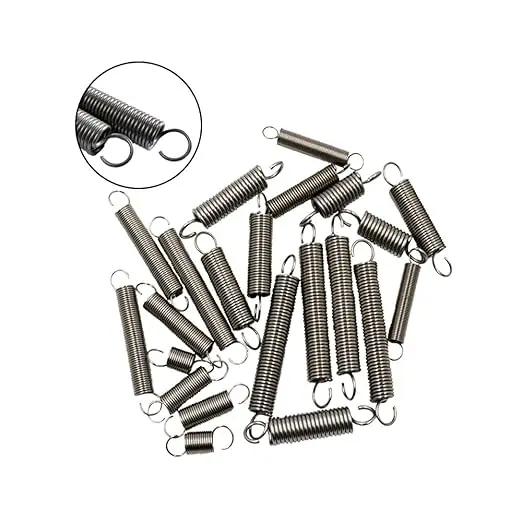 10Pcs Open Hook Tension Spring Wire Dia：1.0mm OD:6/7/8/10/12mm Length:30~100mm Coil Pullback Springs Resistant to Deformation