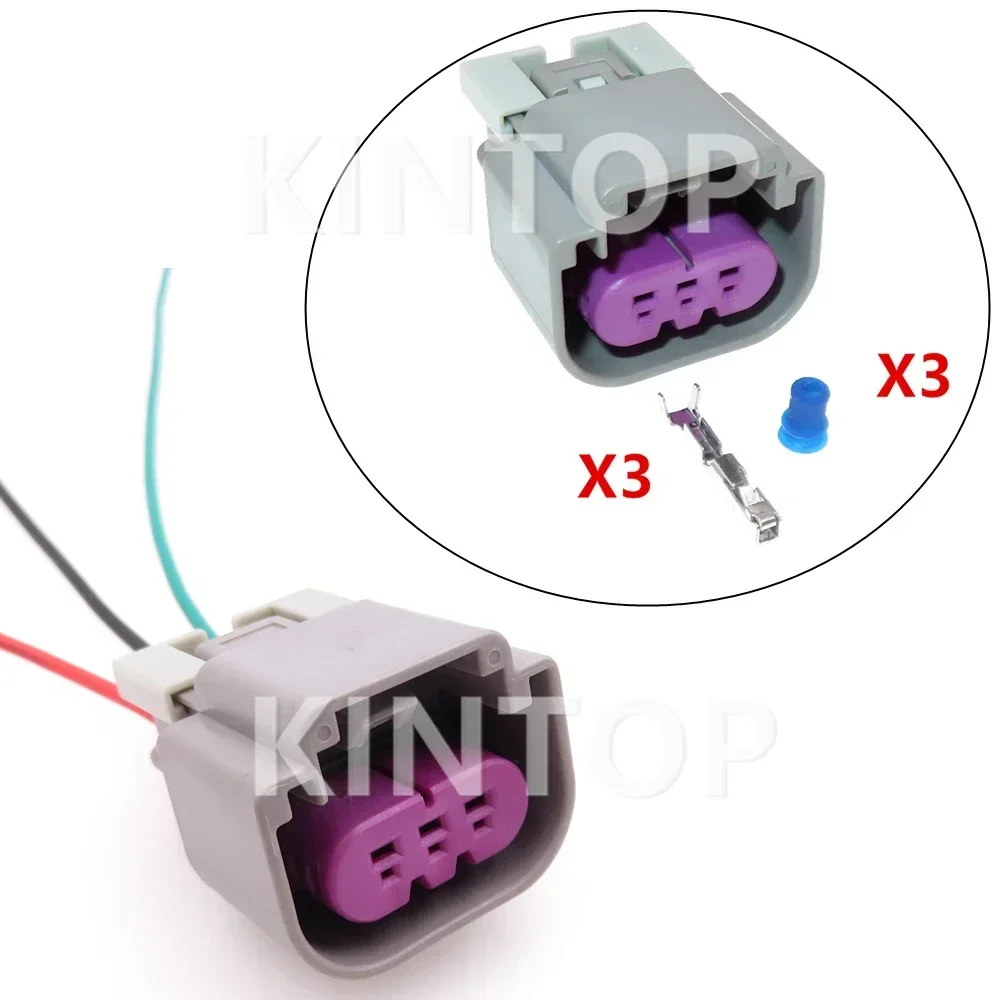 1 Set 3 Pin 13511996 Car Replacement Connector Parts Grey Automotive Fuel Sensor Electric Cable Waterproof Socket AC Assembly