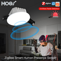 Tuya Smart ZigBee / WiFi Human Presence Detector Radar Detection Sensor Photometric 2 in 1 Function Smart Life Ceiling PIR Hub