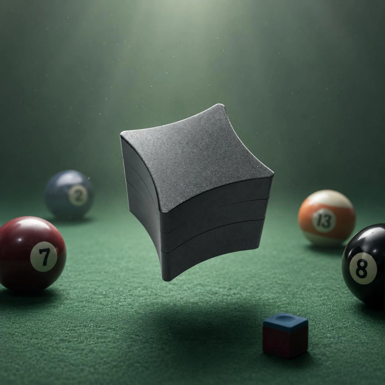 Universal Billiard Chalk Box Matte Finish 3-Section Chalk Box Game Gear Compact Stacked Design