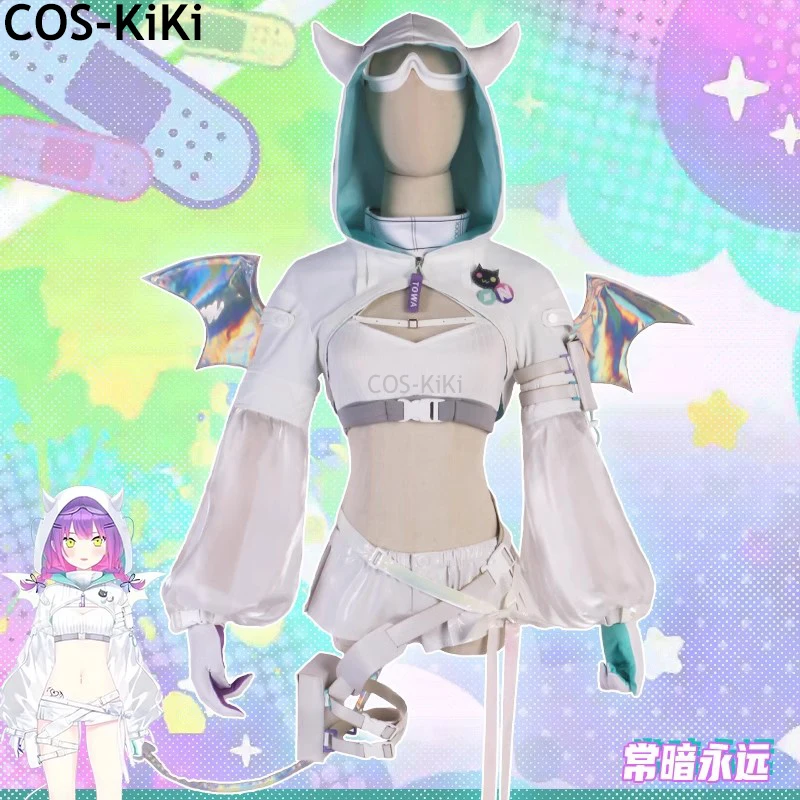 

COS-KiKi Vtuber Hololive Tokoyami Towa Game Suit Lovely Uniform Cosplay Costume Halloween Carnival Party Role Play Outfit Women