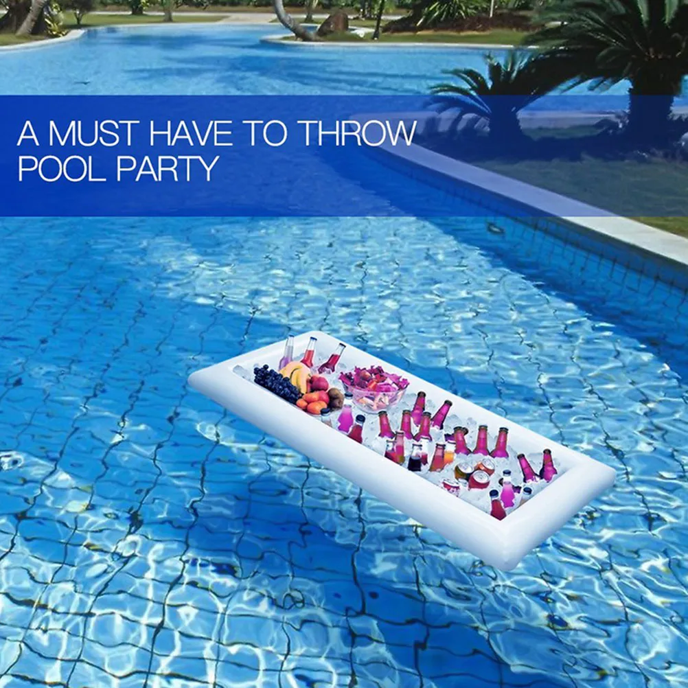 

1pc Inflatable Ice Bucket PVC Lightweight Pool Bar Party Foldable Drink Cooler Portable Beer Water Holder Summer