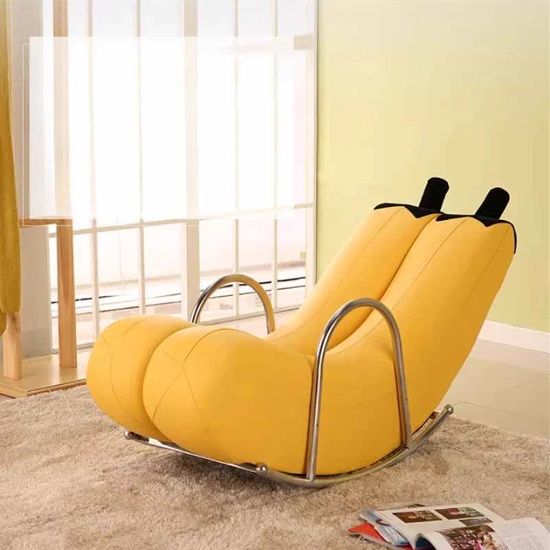 

Modern Yellow Recliner Chair Lounge Balcony Chaise Rocking Sofa Chair Stools Ergonomic Sedie Da Soggiorno Living Room Furniture